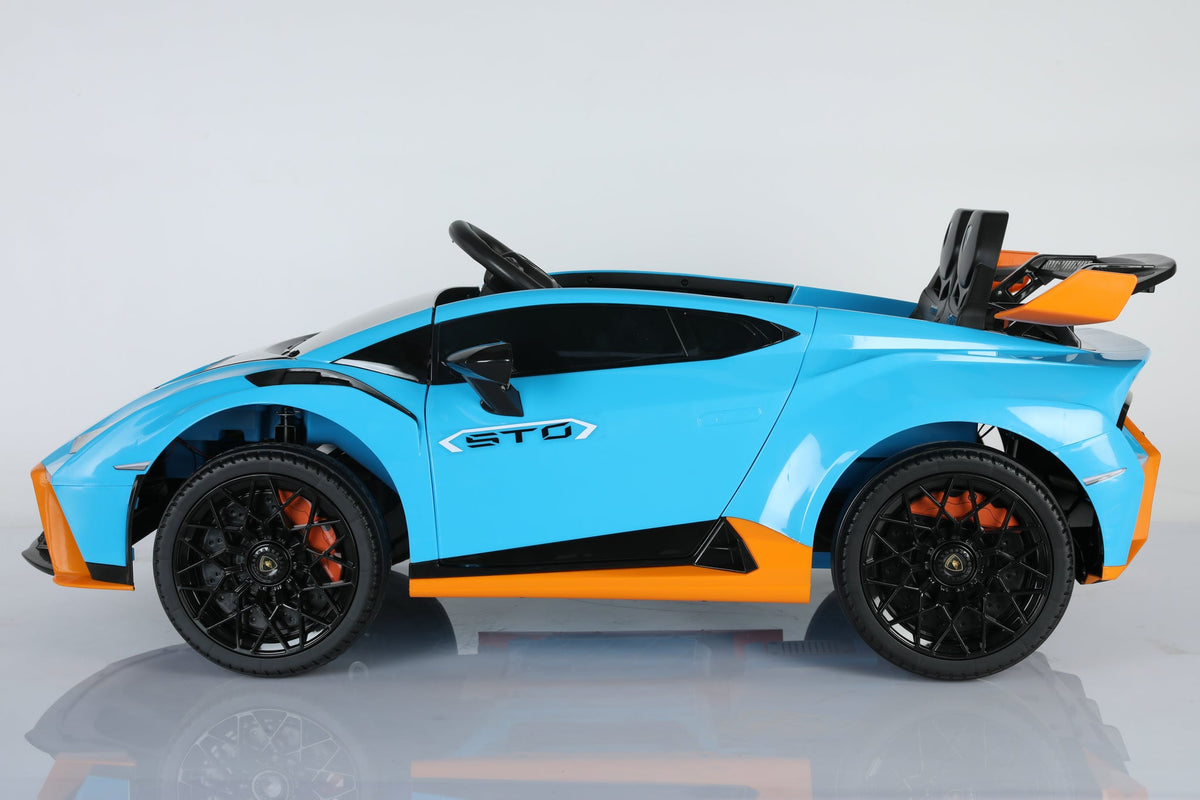 Pre-Order: 24V Lamborghini Huracan STO Kids Ride On Car | Drifting + 500 Watts + Bluetooth - Baby Cars